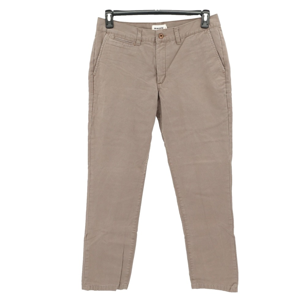 Taylor Stich Kahki Chino Pants SZ 33 Slim Workwear Utility Durable Heritage